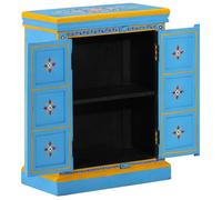 ""Bon plan"" Buffet bahut vaisselier - JILI HOT - Buffet - Bois massif de manguier Peinture manuelle turquoise - commode
