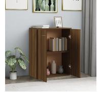 ""Bon plan"" Buffet bahut vaisselier - JILI HOT - Buffet Chêne marron 60x30x75cm - Bois d'ingénierie - commode Salon/Cuisine