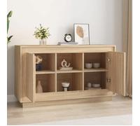 ""Bon plan"" Buffet bahut vaisselier - JILI HOT - Buffet chêne sonoma 102x35x60cm - Bois d'ingénierie - commode Salon/Cuisine