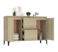 ""Bon plan"" Buffet bahut vaisselier - JILI HOT - Buffet chêne sonoma 104x35x70cm - Bois d'ingénierie - commode Salon/Cuisine