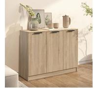""Bon plan"" Buffet bahut vaisselier - JILI HOT - Buffet Chêne sonoma 90,5x30x70cm - Bois d'ingénierie - commode Salon/Cuisine