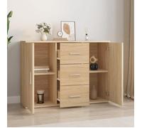 ""Bon plan"" Buffet bahut vaisselier - JILI HOT - Buffet chêne sonoma 91x29,5x65cm - Bois d'ingénierie - commode Salon/Cuisine