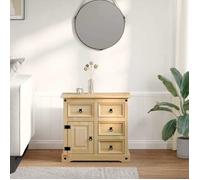 ""Bon plan"" Buffet bahut vaisselier - JILI HOT - Buffet Corona 80x40x75cm - Bois massif de pin - commode Salon/Cuisine Thome2105200