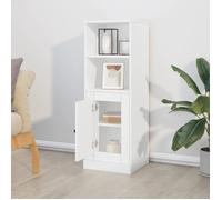 ""Bon plan"" Buffet bahut vaisselier - JILI HOT - Buffet haut blanc 36x35,5x103,5cm - Bois d'ingénierie - commode Salon/Cuisine