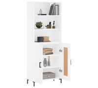 ""Bon plan"" Buffet bahut vaisselier - JILI HOT - Buffet haut Blanc 69 5x34x180cm - Bois d'ingénierie - commode Salon/Cuisine