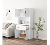 ""Bon plan"" Buffet bahut vaisselier - JILI HOT - Buffet haut Blanc - Bois d'ingénierie - commode Salon/Cuisine Thome9846643