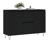 ""Bon plan"" Buffet bahut vaisselier - JILI HOT - Buffet noir 104x35x70cm - Bois d’ingénierie - commode Salon/Cuisine Thome1268010