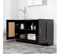 ""Bon plan"" Buffet bahut vaisselier - JILI HOT - Buffet Noir 120x30,5x70cm - Bois d'ingénierie - commode Salon/Cuisine Thome3285086