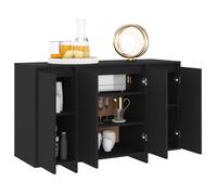 ""Bon plan"" Buffet bahut vaisselier - JILI HOT - Buffet noir 120x41x75cm - Bois d'ingénierie - commode Salon/Cuisine Thome4151853