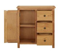 ""Bon plan"" Buffet bahut vaisselier - JILI HOT - Placard 70x35x75cm - Bois de chêne massif - commode Salon/Cuisine Thome4846879