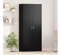 ""Bon Plan""Buffet Meuble bas bahut - Buffet Chêne Noir 80x35x180 cm Bois d'ingénierie - Aspect chic* 8242397