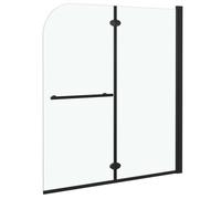 ""Bon plan"" Cabine de douche pliable 2 panneaux ESG 120x140cm Noir Thome6042087