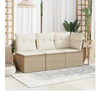 ""Bon plan"" Canapé d'angle de jardin - JILI HOT - Canapé fixe/sofa Balcon avec coussins beige - Résine tressée Thome6187549