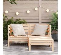 ""Bon plan"" Canapé de jardin - JILI HOT - Canapé fixe/sofa Balcon 2 places et repose-pied bois pin massif Thome5443665
