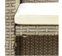 ""Bon plan"" Canapé de jardin - JILI HOT - Canapé fixe/sofa Balcon à 2 places avec coussins Beige - Résine tressée Thome5234520