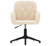""Bon plan"" Chaise pivotante de bureau - JILI HOT - 150 kg - Crème Velours Thome3592809