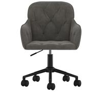 ""Bon plan"" Chaise pivotante de bureau - JILI HOT - 150 kg - Gris foncé Velours Thome5700852