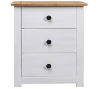 ""Bon plan"" Chevet/Meuble de Rangement - JILI HOT - Table de chevet Blanc 46x40x57cm Pin Gamme Panama - Pour Chambre Thome4779756