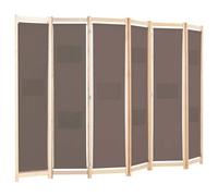 ""Bon plan"" Cloison de séparation - JILI HOT - Paravent d'intimité pliable - 6 panneaux Marron 240 x 170 x 4cm Tissu - pour