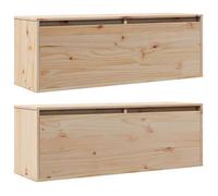 ""Bon plan"" Console au Mur - JILI HOT - Armoires murales - 2 pcs - 100x30x35cm - Bois de pin massif - Pour salon/chambre