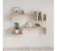 ""Bon plan"" Console au Mur - JILI HOT - Étagères murales - 2 pcs - chêne sonoma 100x15x20cm - Bois ingénierie - Pour salon/chambre