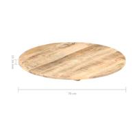 ""Bon plan"" Dessus de table Plateau pour table - JILI HOT - - Bois de manguier solide Rond 15-16 mm 70cm Thome4250816
