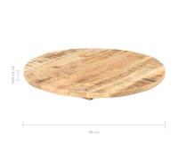 ""Bon plan"" Dessus de table Plateau pour table - JILI HOT - - Bois de manguier solide Rond 25-27 mm 40cm Thome2568781
