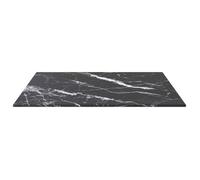 ""Bon plan"" Dessus de table Plateau pour table - JILI HOT - noir 50x50cm 6 mm - Verre trempé design marbre Thome9998961
