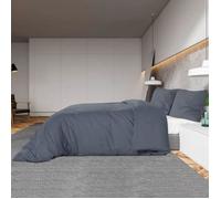 ""Bon plan"" Ensemble de housse de couette - JILI HOT - Parure de Lit - Anthracite 225x220cm Microfibre - Pour chambre Thome5653426