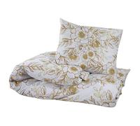 ""Bon plan"" Ensemble de housse de couette - JILI HOT - Parure de Lit - blanc et marron 140x200cm Coton - Pour chambre Thome3736941