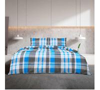 ""Bon plan"" Ensemble de housse de couette - JILI HOT - Parure de Lit - Bleu et gris 200x200cm Coton - Pour chambre Thome9225792