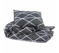 ""Bon plan"" Ensemble de housse de couette - JILI HOT - Parure de Lit - Gris 200x200cm Coton - Pour chambre Thome8675060