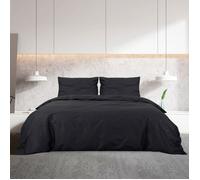 ""Bon plan"" Ensemble de housse de couette - JILI HOT - Parure de Lit - Noir 225x220cm Microfibre légère - Pour chambre Thome1758537