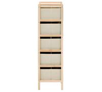 ""Bon plan"" Étagère de rangement 5 paniers tissu - Bois de cèdre beige Thome2605534