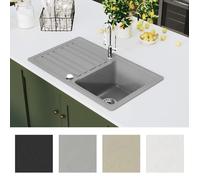 ""Bon plan"" Évier de cuisine - JILI HOT - Lavabo Installation de Cuisine en granite avec égouttoir réversible Gris Thome6916068