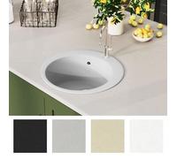 ""Bon plan"" Évier de cuisine - JILI HOT - Lavabo Installation de Cuisine Granit Rond Blanc Thome1513071