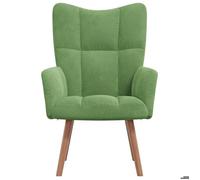 ""Bon plan"" Fauteuil d'appoint - 1 Personne - Chaise de relaxation - Vert clair Velours - 61,5x69x95,5cm - Pour salon/Bureau