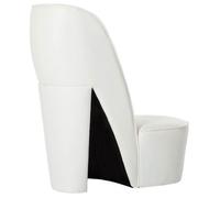 ""Bon plan"" Fauteuil d'appoint - 1 Personne - Chaise en forme de chaussure à talon haut - Blanc Similicuir - 43x82,5x85,5cm - Pour