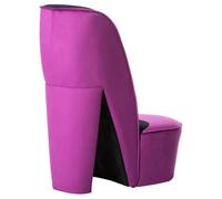 ""Bon plan"" Fauteuil d'appoint - 1 Personne - Chaise en forme de chaussure à talon haut - Violet Velours - 43x82 5x85 5cm - Pour