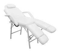 ""Bon plan"" Fauteuil pour traitement facial Similicuir 185x78x76cm Blanc - 76x65x24cm Thome8288417