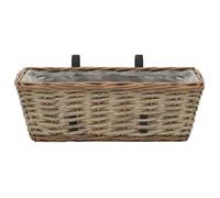 ""Bon plan"" Jardinière de balcon - 2 pcs - Osier avec doublure en PE 40cm - pour Plantes Grimpantes Thome7794458
