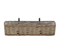 ""Bon plan"" Jardinière de balcon - 2 pcs - Osier avec doublure en PE 60cm - pour Plantes Grimpantes Thome9192612
