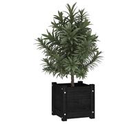 ""Bon plan"" Jardinière d'extérieur Noir 31x31x31cm - Bois de pin massif - pour Plantes Grimpantes Thome9761143