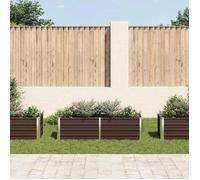 ""Bon plan"" Jardinière Plantes - JILI HOT - Lit surélevé de jardin Marron 160x40x45cm Acier galvanisé Thome1685625