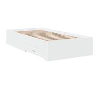 ""Bon plan""Lit 1 places Blanc - 90x190 cm - LEMON® - Cadre de lit avec tiroirs - sans matelas - blanc 90x190 cm 6995965