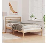 ""Bon plan""Lit 1 places Marron - 90x190 cm - LEMON® - Cadre de lit avec tête de lit Marron 90x190 cm - Pin massif 7868125