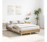 ""Bon plan""Lit 2 places Brun - 140x190 cm - LEMON® - Cadre de lit - sans matelas - chêne artisanal 140x190 cm 5677500