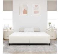 ""Bon plan""Lit 2 places Crème - 180x200 cm - LEMON® - Matelas de Lit avec matelas Crème 180x200 cm tissu 9360604