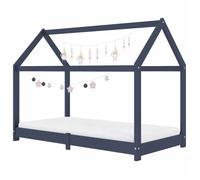 ""Bon plan"" Lit cabane d'enfant - JILI HOT - Sommier inclus - Gris - Bois de pin massif 80x160cm Thome2326345