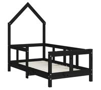 ""Bon plan"" Lit cabane d'enfant - JILI HOT - Sommier inclus - noir 70x140cm - Bois de pin massif Thome7554250